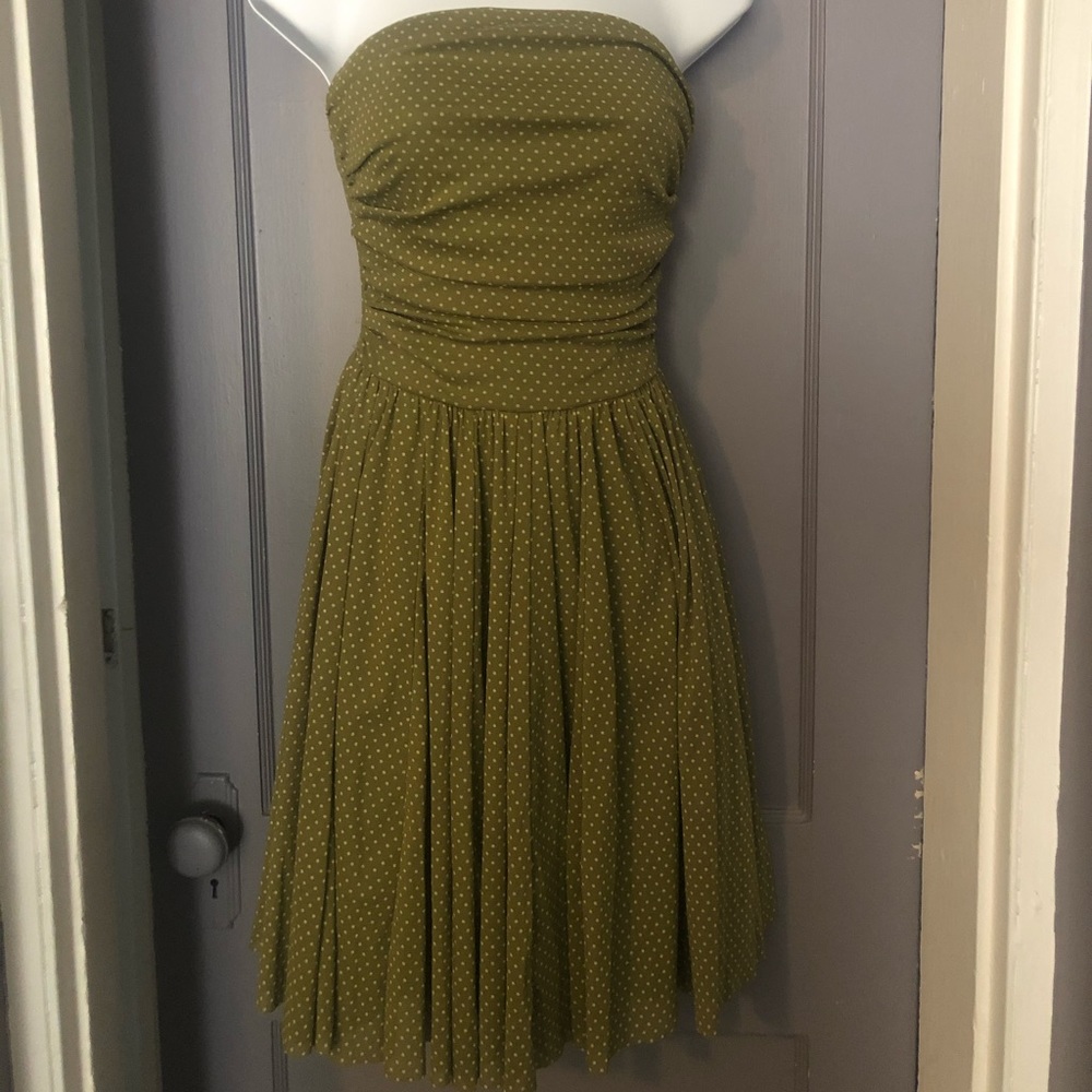 Strapless summer dress.
